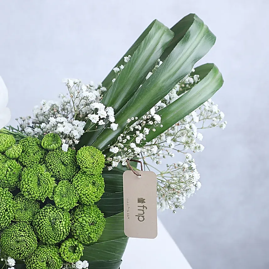 Serenity Of Green Floral Arrangement