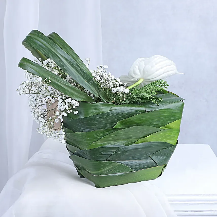 Serenity Of Green Floral Arrangement
