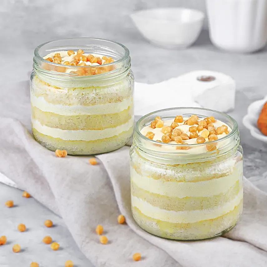 Set of 2 Butterscotch Jar Cake