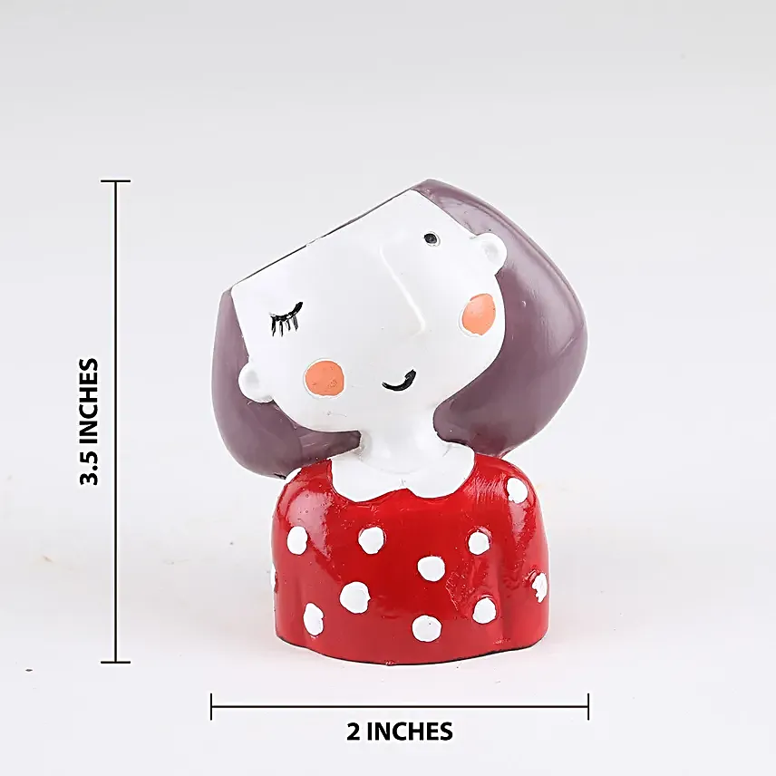 2 set of plant in attractive girl shape pots
