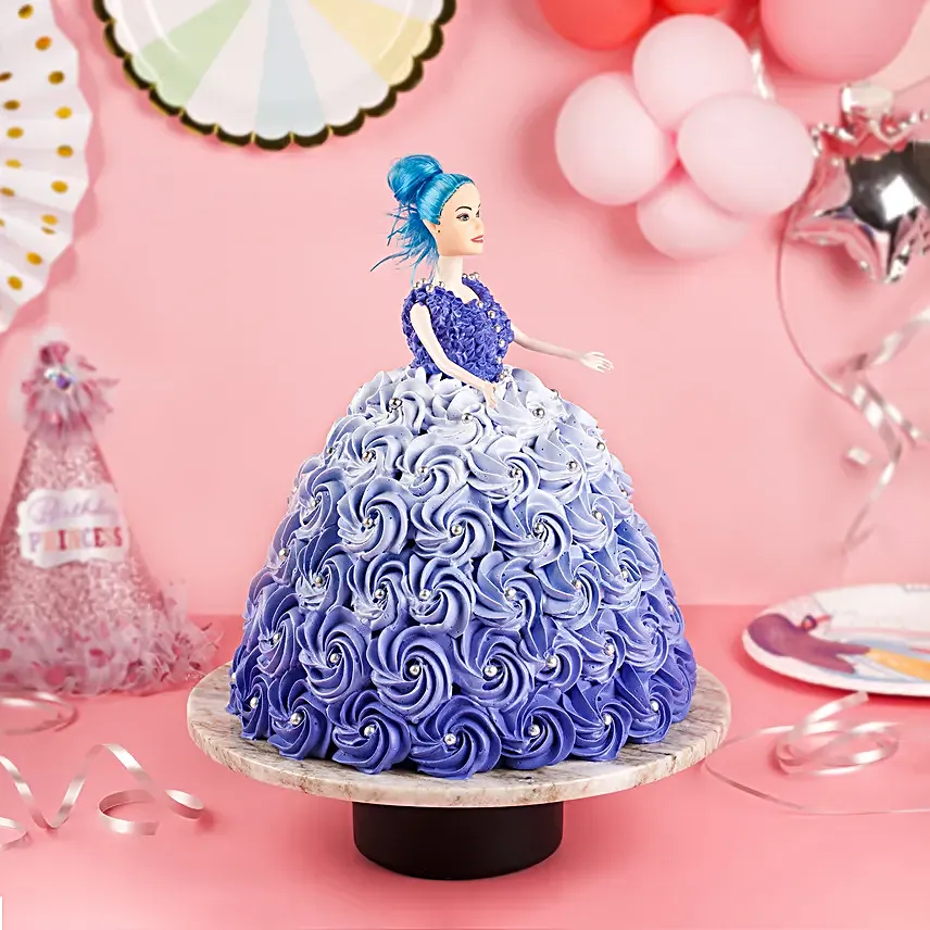 Shades of Purple Barbie Cake