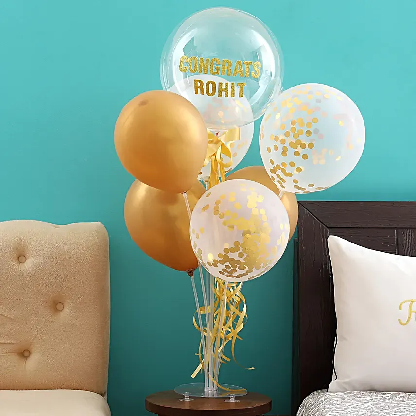 Shining Congratulations Balloon Bouquet for Him