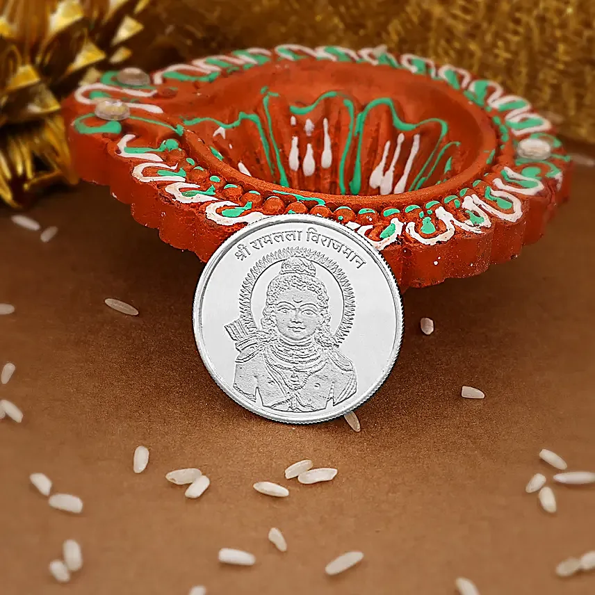 Shri Ram Lala Virajman Silver Coin