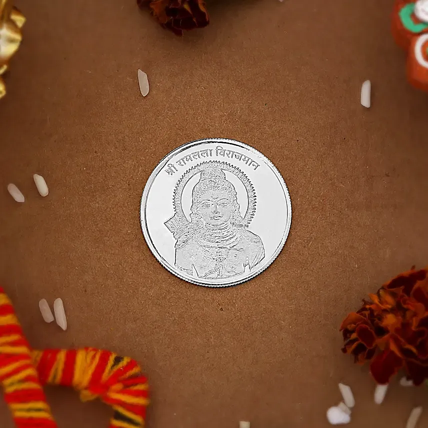 Shri Ram Lala Virajman Silver Coin
