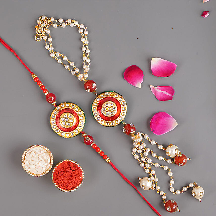 Shubh Sargam Bhaiya Bhabhi Rakhis N Dryfruits Silver Box