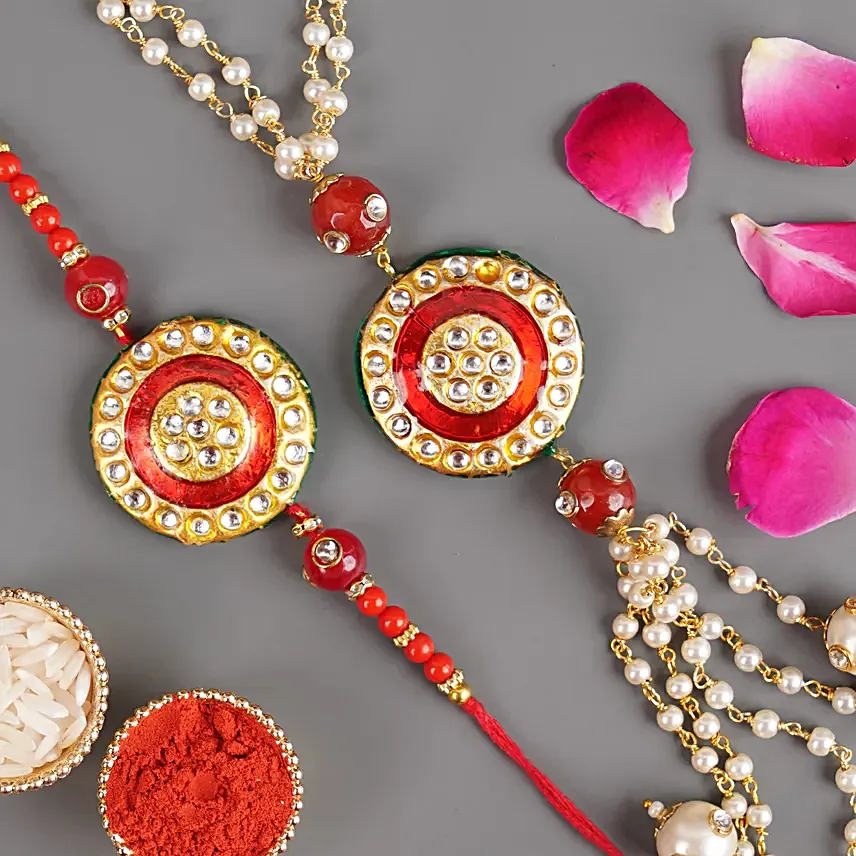 Shubh Sargam Bhaiya Bhabhi Rakhis N Dryfruits Silver Box