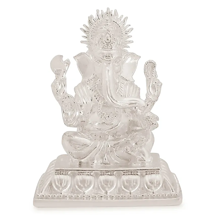 Silver Lord Ganesha Idol