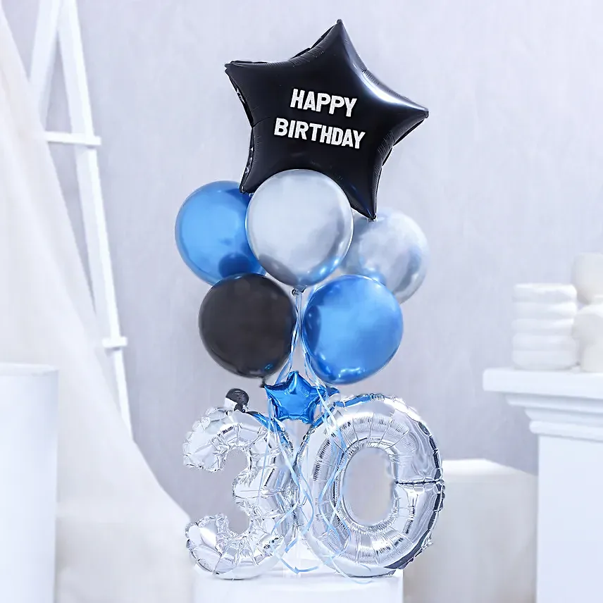Silver Starlight Balloon Bouquet