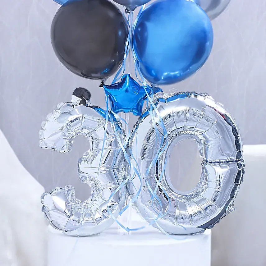 Silver Starlight Balloon Bouquet