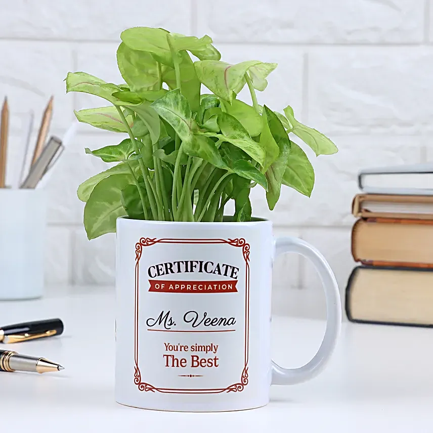 Simply Best Syngonium Teachers Day Mug