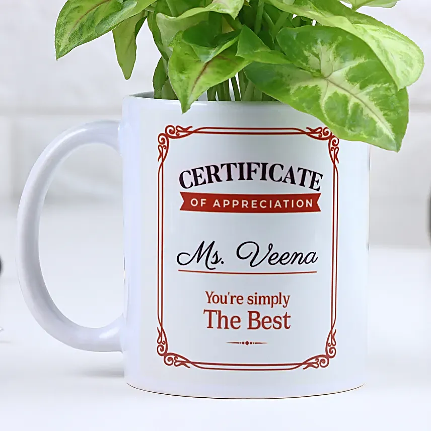 Simply Best Syngonium Teachers Day Mug