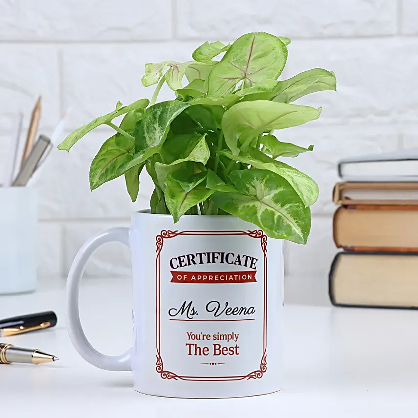 Simply Best Syngonium Teachers Day Mug