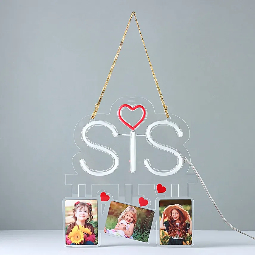 Sis Neon Light Wall Hanging 3 Frames