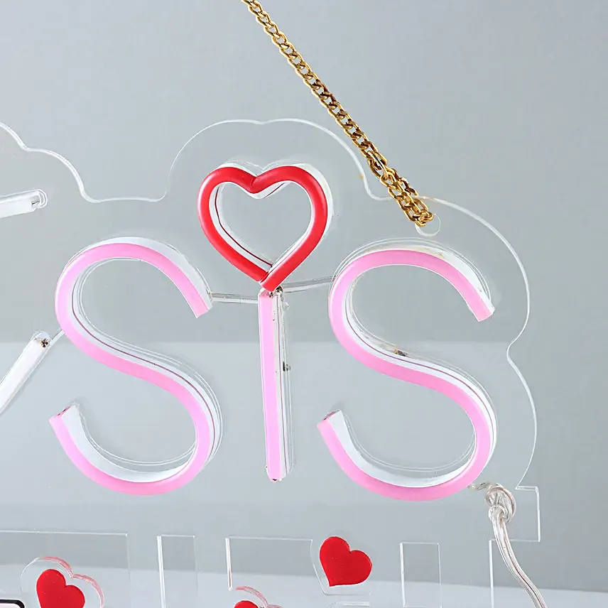 Sis Neon Light Wall Hanging 3 Frames