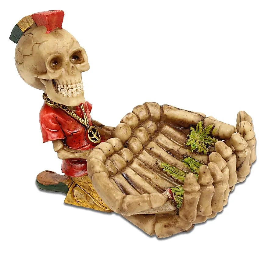 Skull Ashtray  Red