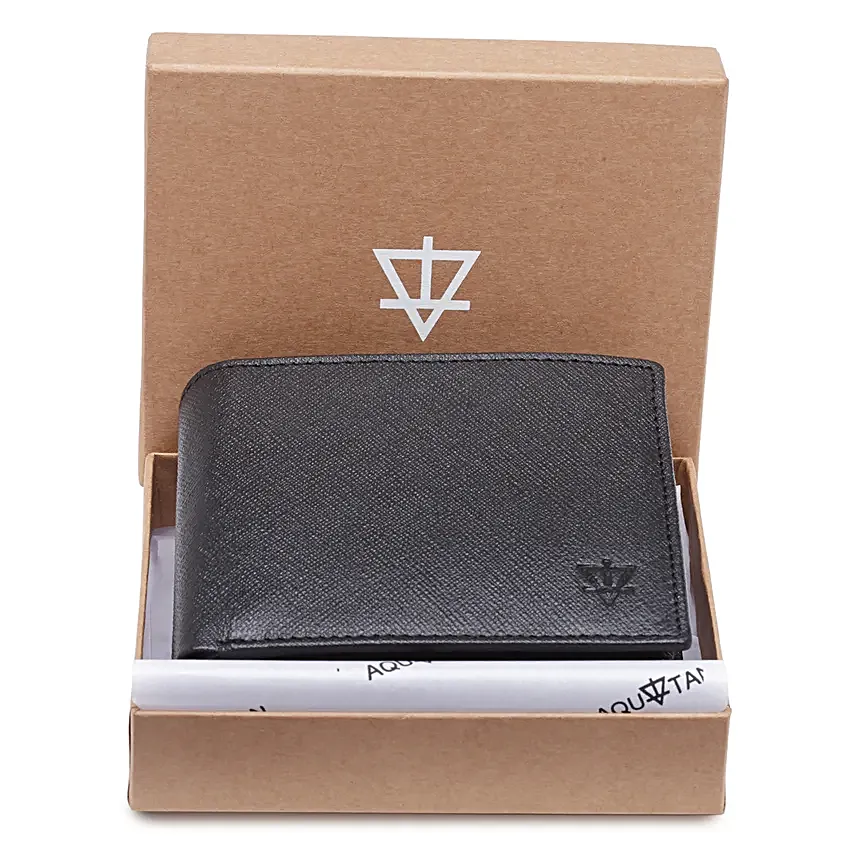 Sleek Black Leather Wallet