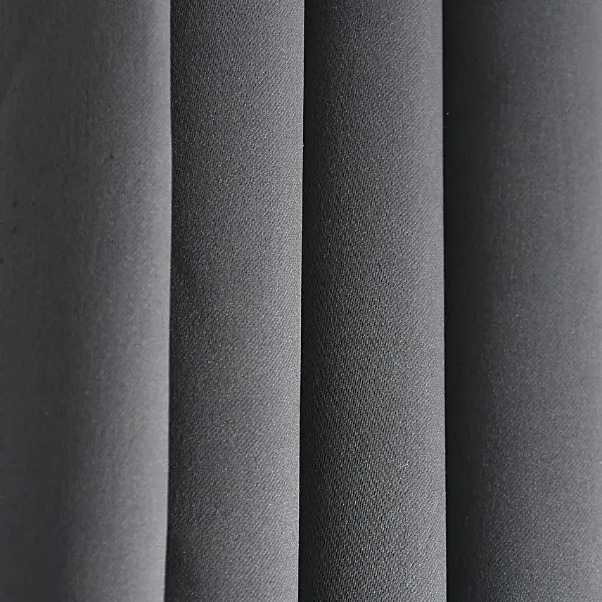 Sleek Style Blackout Grey Curtain Set 5 Feet