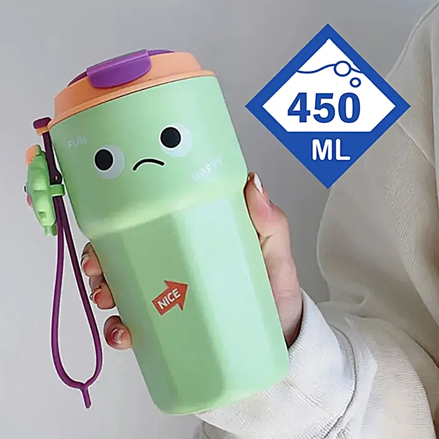 Smiling Emoji Tumbler Green