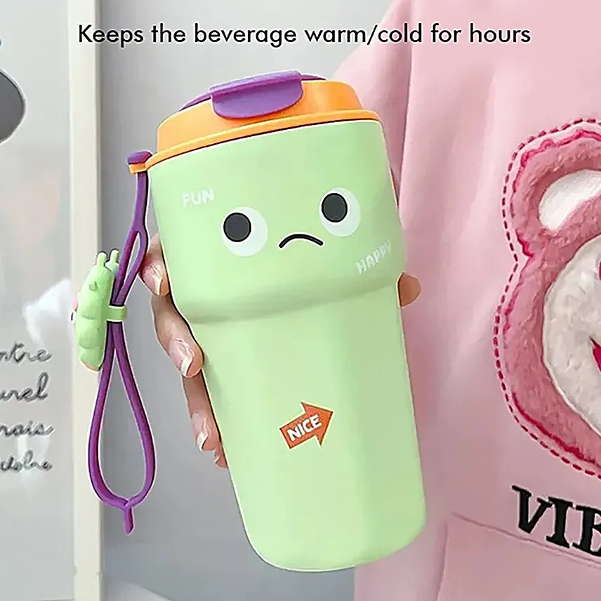 Smiling Emoji Tumbler Green