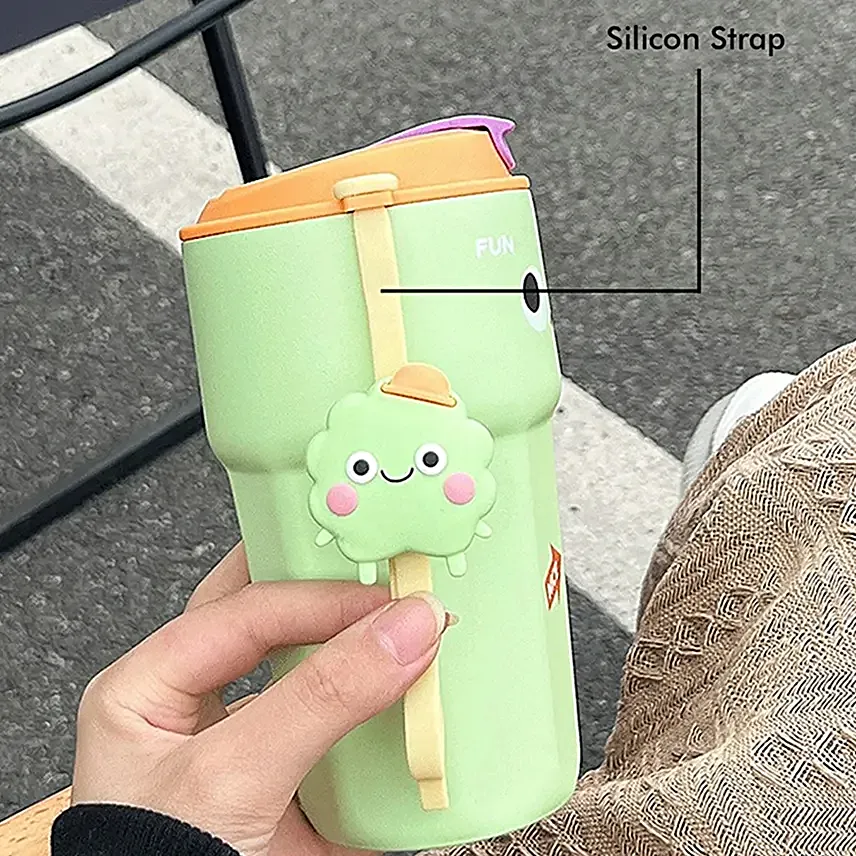 Smiling Emoji Tumbler Green