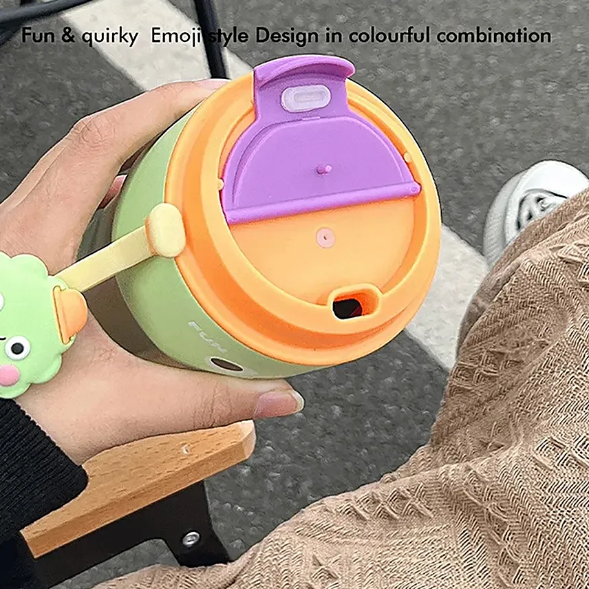 Smiling Emoji Tumbler Green