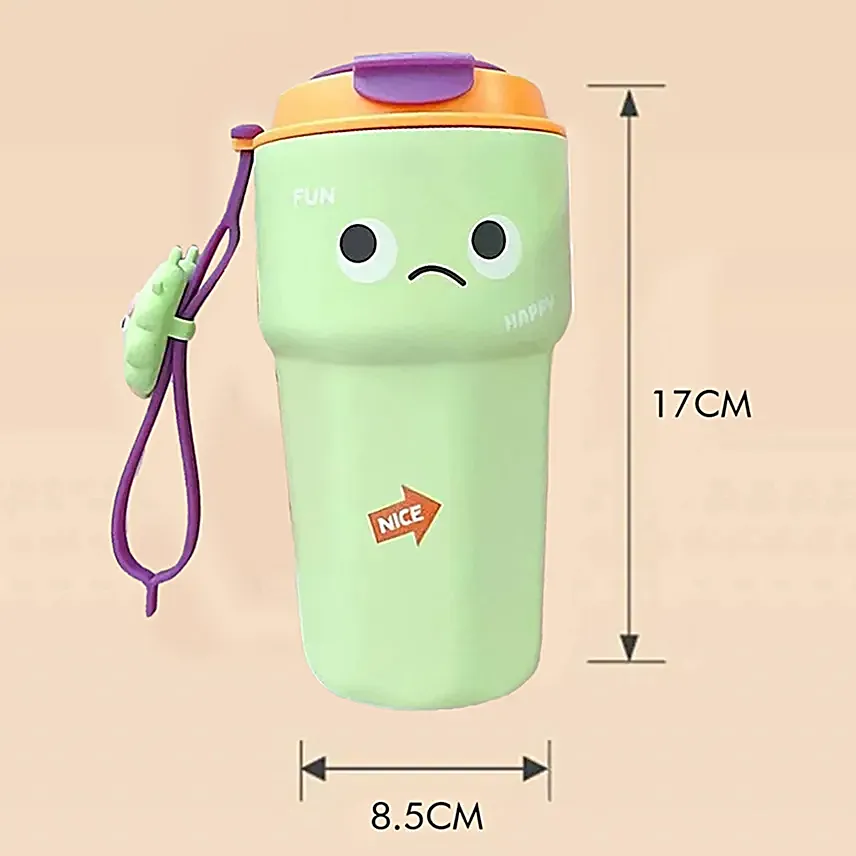 Smiling Emoji Tumbler Green