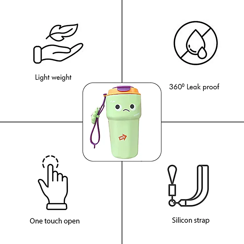 Smiling Emoji Tumbler Green