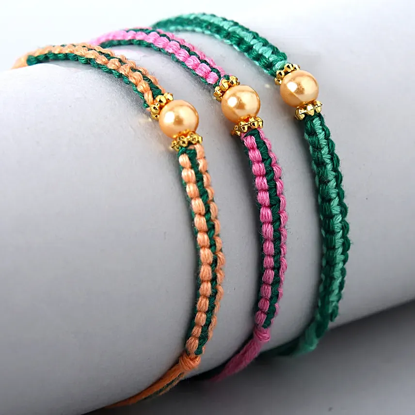 Sneh Alluring Pearl Rakhi Set Of 3