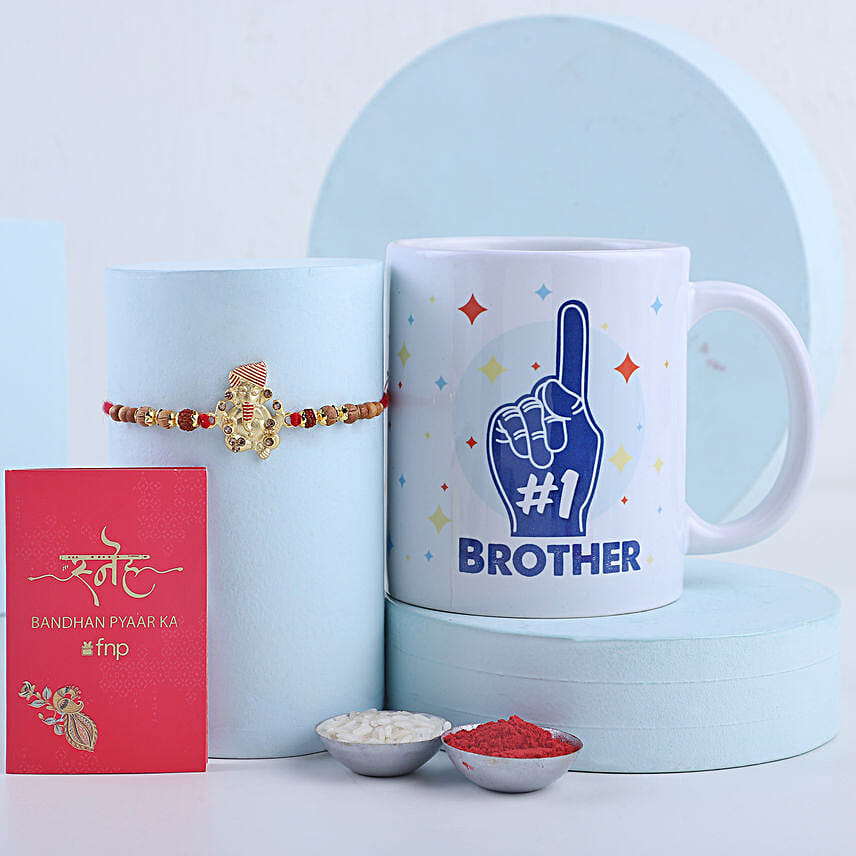 Sneh Bal Ganesha Rakhi N Brother Mug