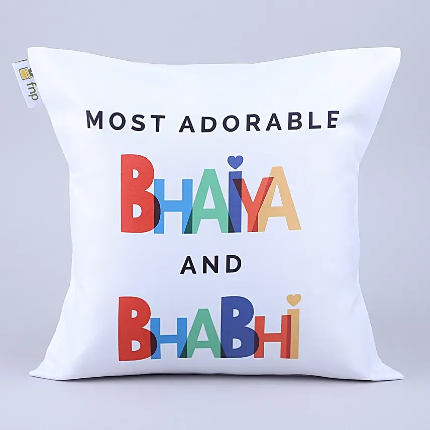 Sneh Bhaiya Bhabhi Krishna Rakhi with Cushion