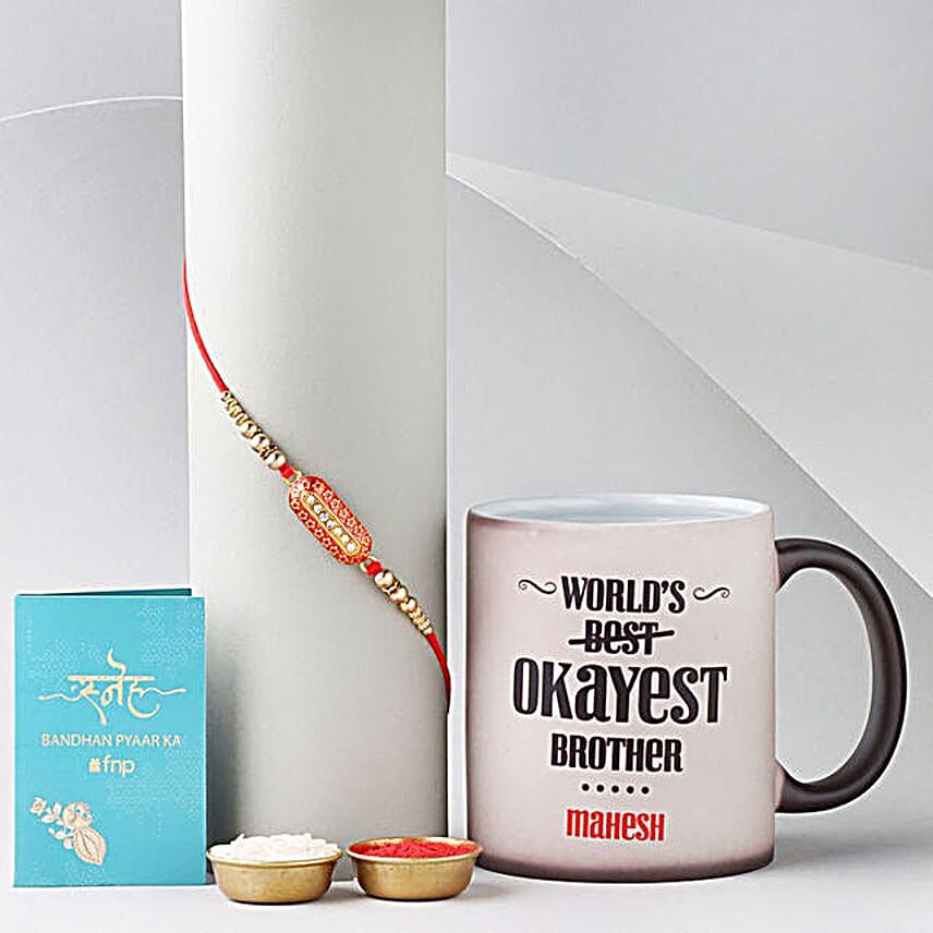 Sneh Capsule Rakhi and Personalised Magic Mug
