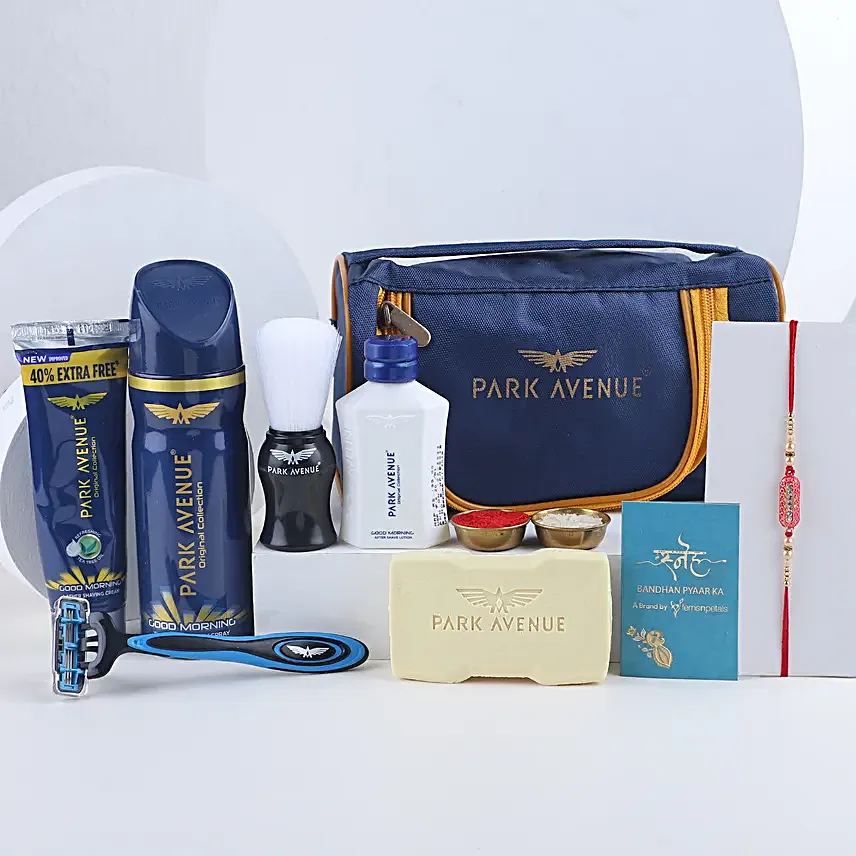 Sneh Meenakari Rakhi w Park Avenue Grooming Kit