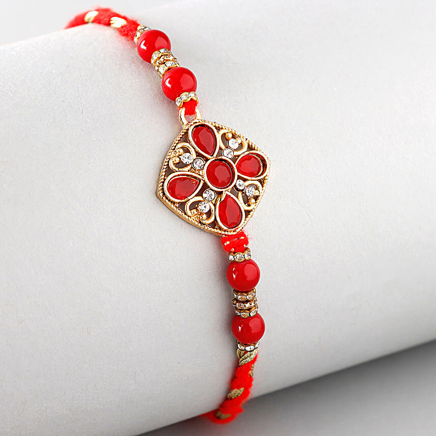 Sneh Modish Pearl Red Rakhi
