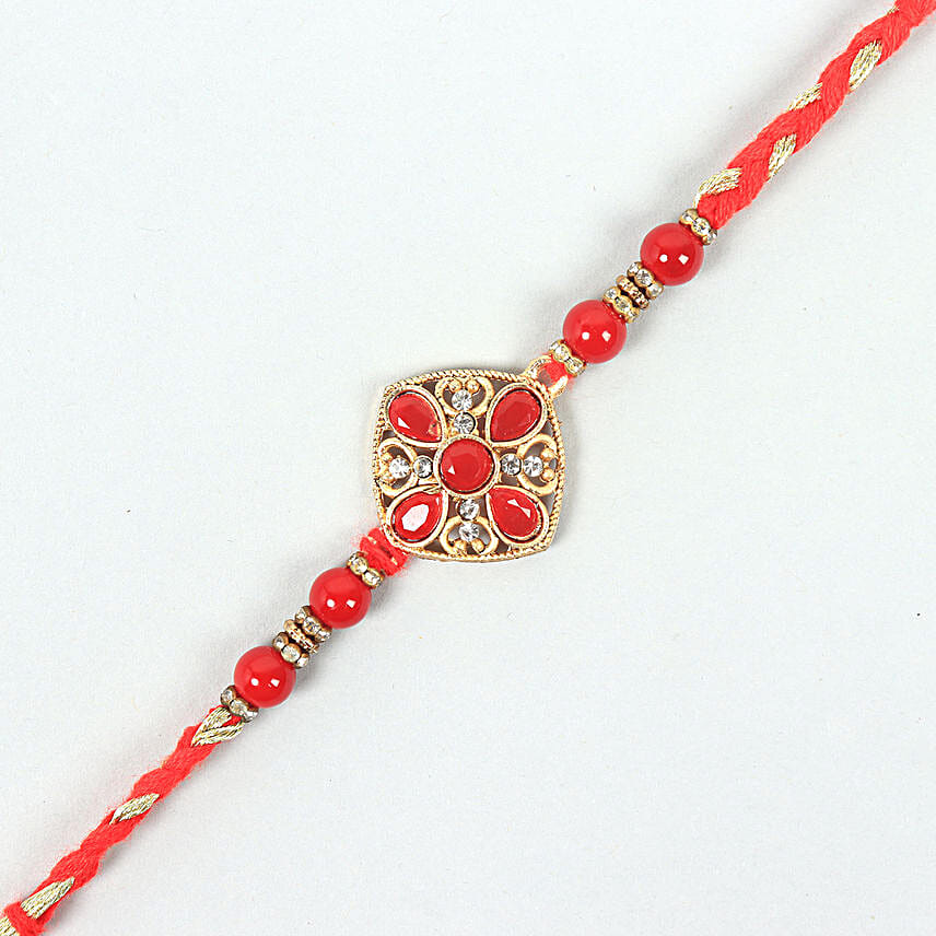 Sneh Modish Pearl Red Rakhi