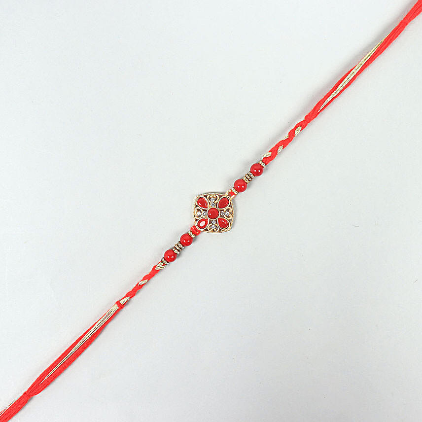 Sneh Modish Pearl Red Rakhi