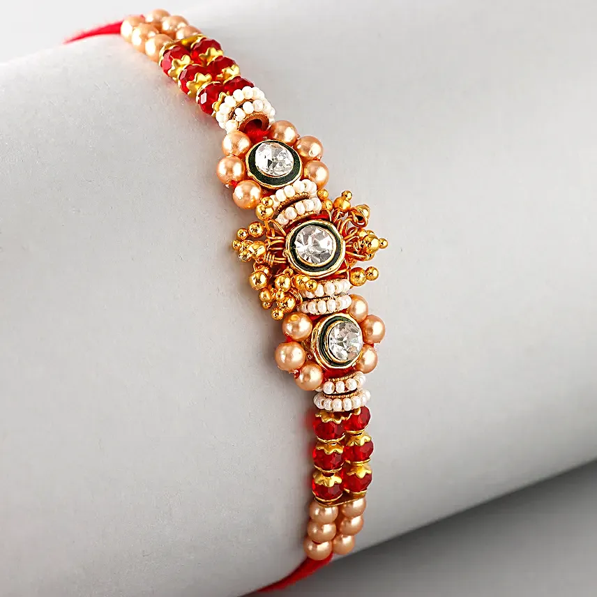 Sneh Pearl American Diamond Rakhi