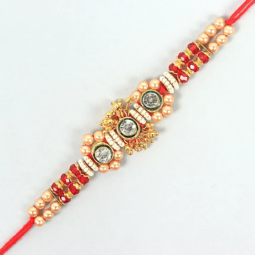Sneh Pearl American Diamond Rakhi
