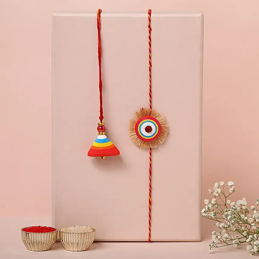 Sneh Quilling Bhaiya Bhabhi Rakhi Set
