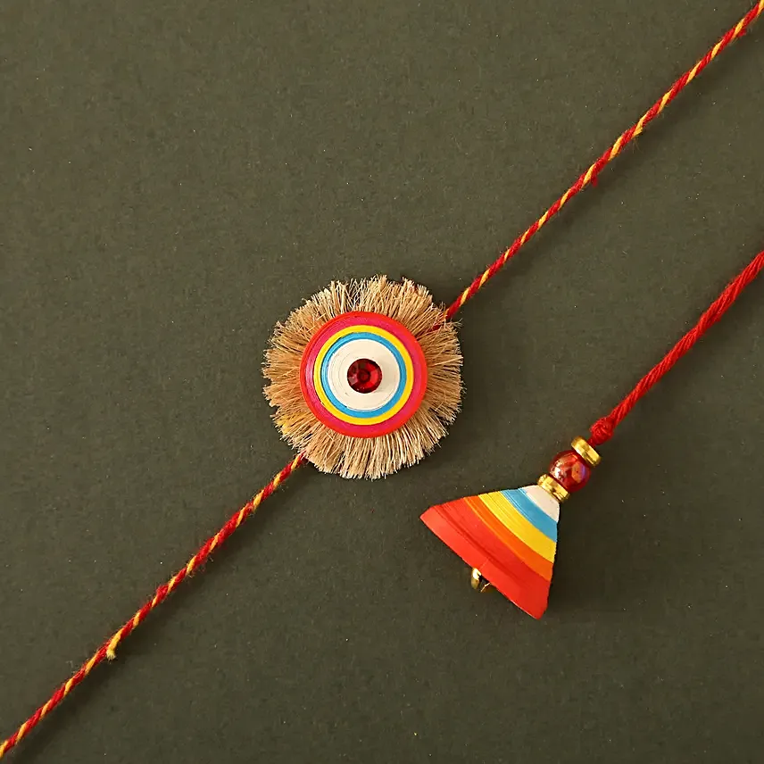 Sneh Quilling Bhaiya Bhabhi Rakhi Set