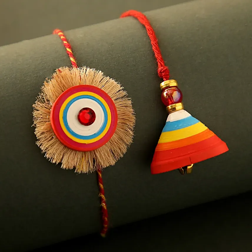 Sneh Quilling Bhaiya Bhabhi Rakhi Set
