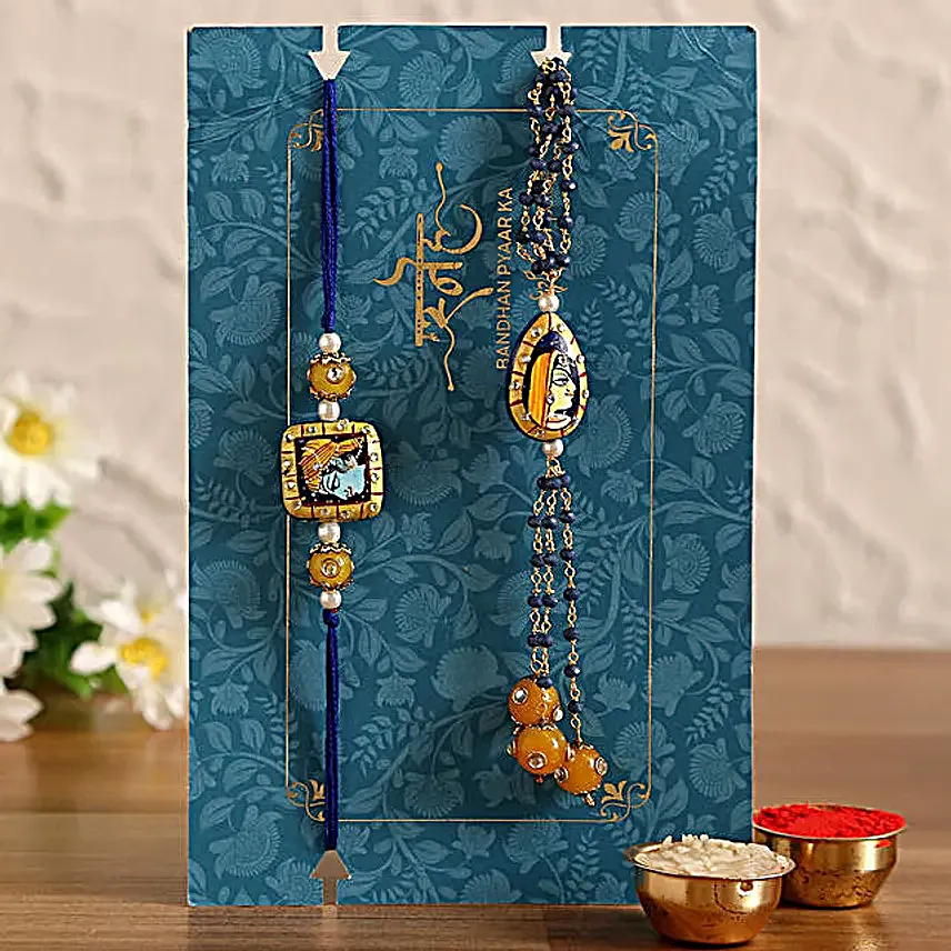 Sneh Radha Krishna Bhaiya Bhabhi Rakhi Set
