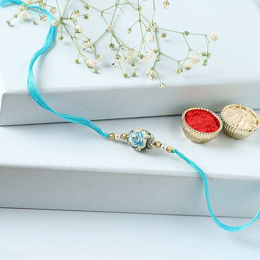 Sneh Stunning Japanese Diamond Blue Rakhi