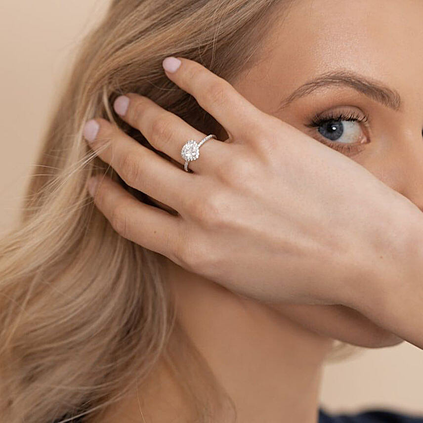 Solitaire Heart Ring
