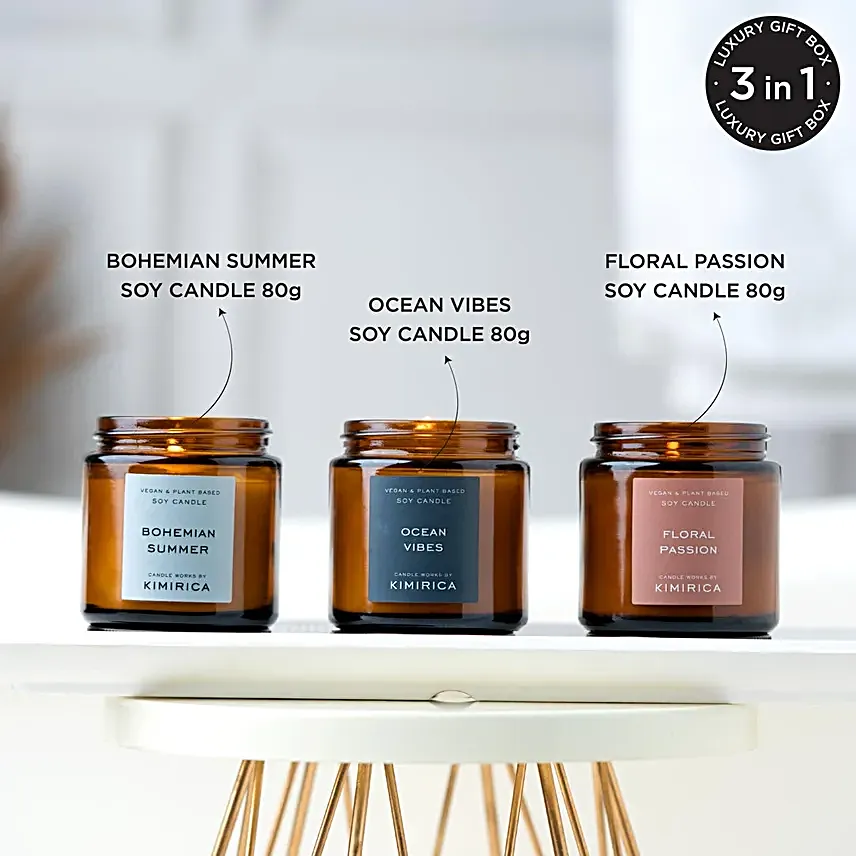 Soy Wax Candle Trio