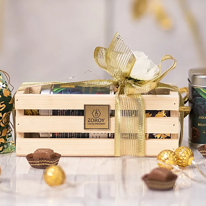 Special Pine Wood Box Gift Hamper
