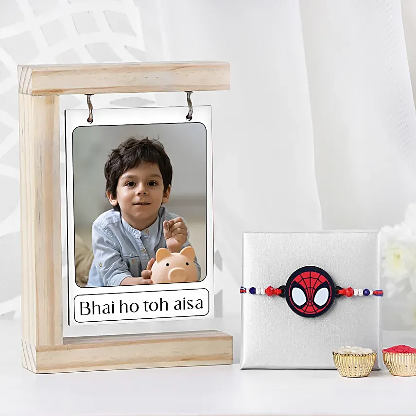 Spider Man Rakhi N Frame Gift Set