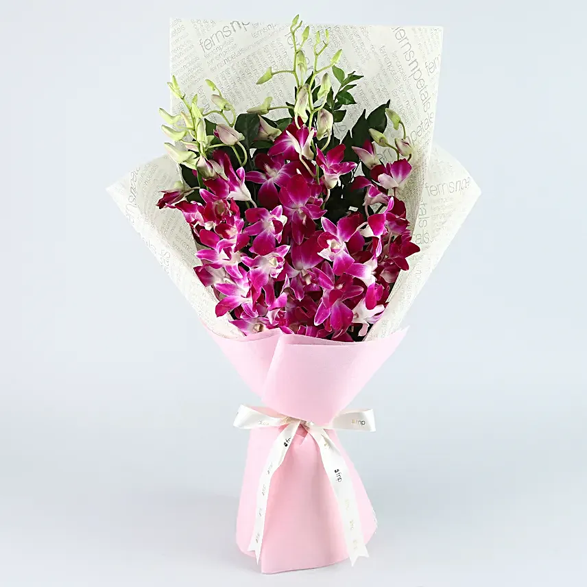 Spring Meadow Orchids Bouquet Ferrero Rocher Box