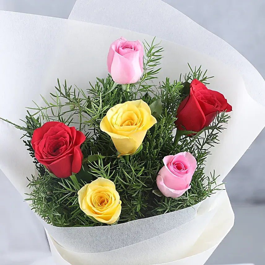 Spring Time Rose Bouquet N Cake Combo