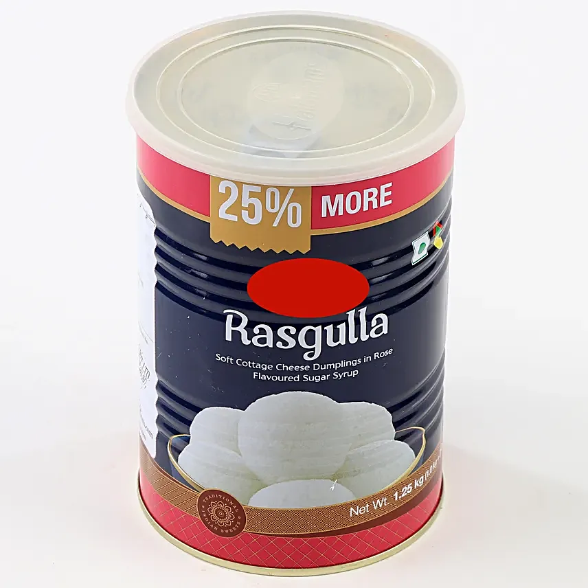 Tin of rasgulla sweets