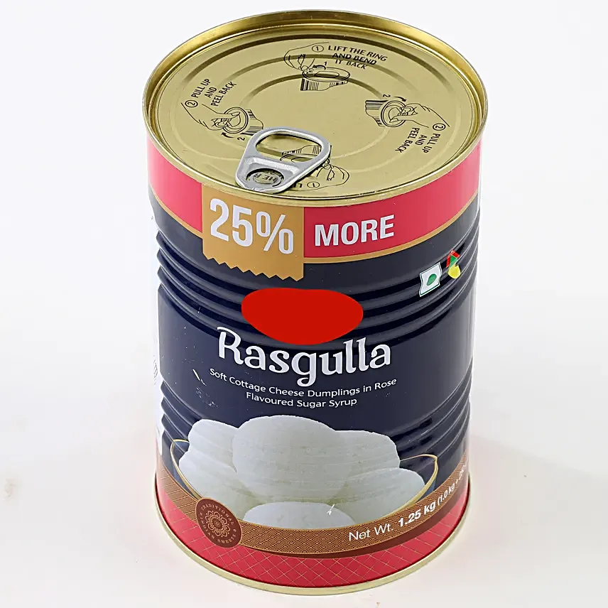 Tin of rasgulla sweets